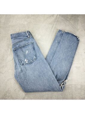Agolde Women's Size 27 W x 28 L 90s Mid Rise Straight Distressed Jeans A069C-811